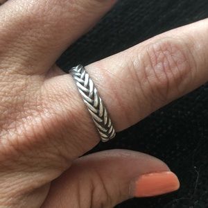 Braided silver ring ❤️